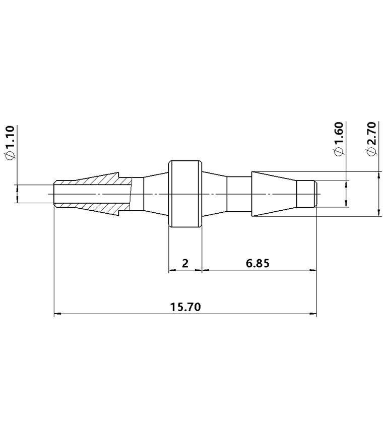 1.6mm（1/16英寸）直通接頭